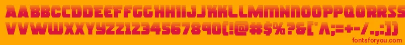 rogueherohalf Font – Red Fonts on Orange Background