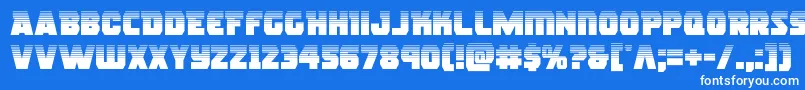 rogueherohalf Font – White Fonts on Blue Background