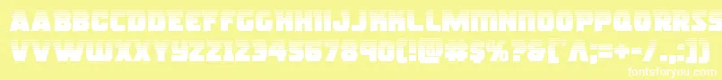 rogueherohalf Font – White Fonts on Yellow Background