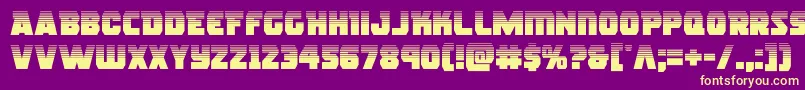 rogueherohalf Font – Yellow Fonts on Purple Background