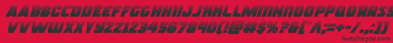 rogueherohalfital Font – Black Fonts on Red Background