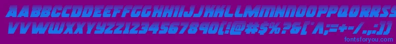 rogueherohalfital Font – Blue Fonts on Purple Background