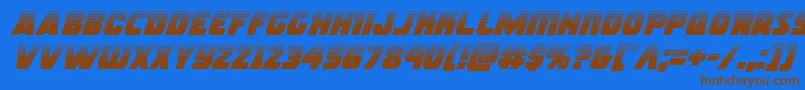 rogueherohalfital Font – Brown Fonts on Blue Background