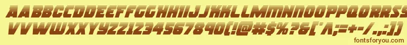 rogueherohalfital Font – Brown Fonts on Yellow Background