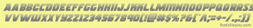 rogueherohalfital Font – Gray Fonts on Yellow Background