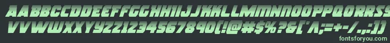 rogueherohalfital Font – Green Fonts on Black Background