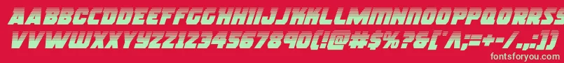 rogueherohalfital Font – Green Fonts on Red Background