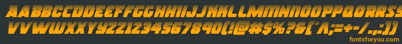 rogueherohalfital Font – Orange Fonts on Black Background