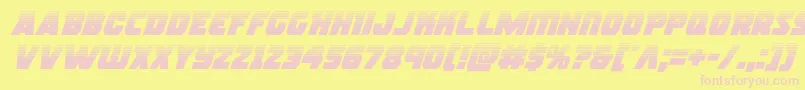 rogueherohalfital Font – Pink Fonts on Yellow Background