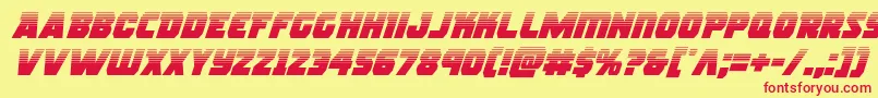 rogueherohalfital Font – Red Fonts on Yellow Background