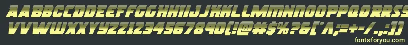 rogueherohalfital Font – Yellow Fonts on Black Background