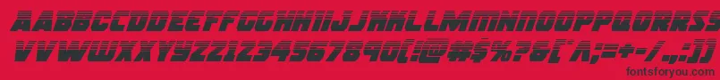 rogueherohalfital Font – Black Fonts on Red Background