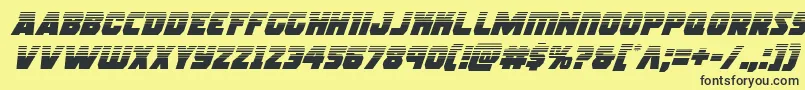 rogueherohalfital Font – Black Fonts on Yellow Background