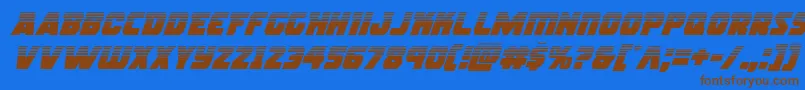 rogueherohalfital Font – Brown Fonts on Blue Background
