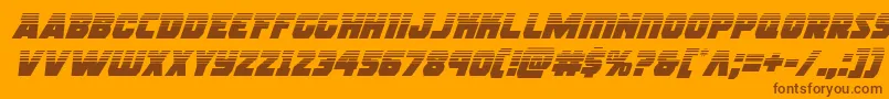 rogueherohalfital Font – Brown Fonts on Orange Background