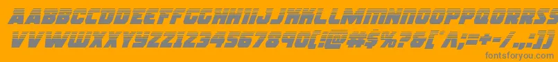 rogueherohalfital Font – Gray Fonts on Orange Background