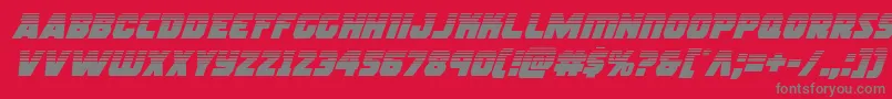 rogueherohalfital Font – Gray Fonts on Red Background