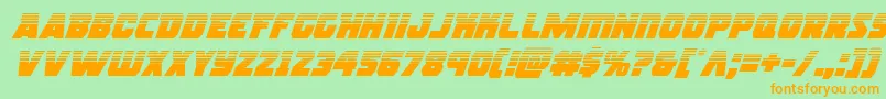 rogueherohalfital Font – Orange Fonts on Green Background