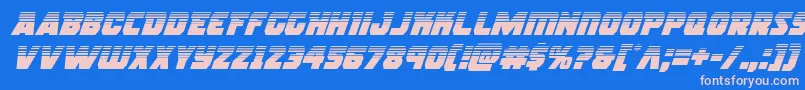 rogueherohalfital Font – Pink Fonts on Blue Background