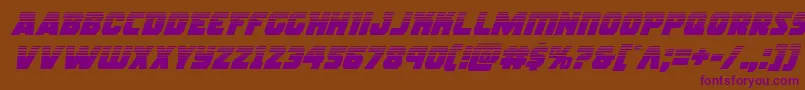 rogueherohalfital Font – Purple Fonts on Brown Background