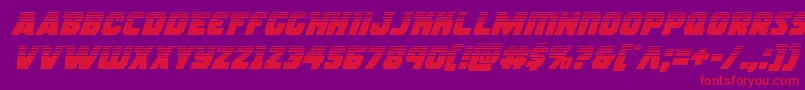 rogueherohalfital Font – Red Fonts on Purple Background