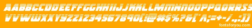 rogueherohalfital Font – White Fonts on Orange Background