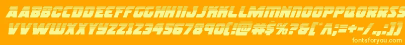 rogueherohalfital Font – Yellow Fonts on Orange Background