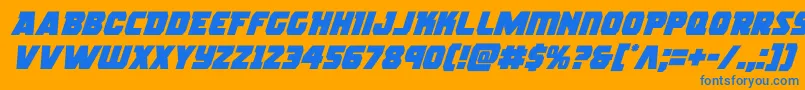 More about rogueheroital Font rogueheroital Font – Blue Fonts on Orange Background