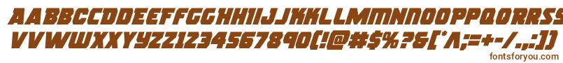 rogueheroital Font – Brown Fonts on White Background