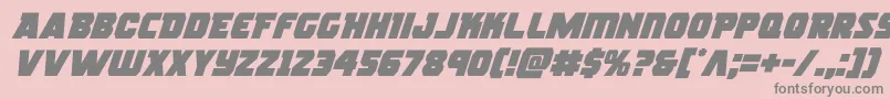 rogueheroital-Schriftart – Graue Schriften auf rosa Hintergrund