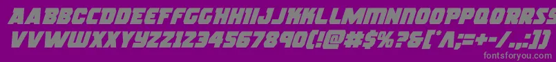 rogueheroital-Schriftart – Graue Schriften auf violettem Hintergrund