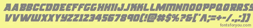 rogueheroital Font – Gray Fonts on Yellow Background