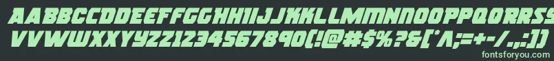 rogueheroital Font – Green Fonts on Black Background