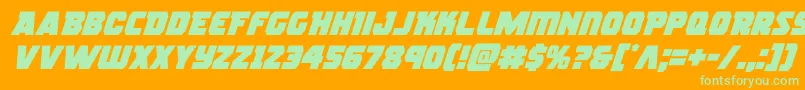 rogueheroital Font – Green Fonts on Orange Background