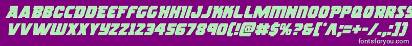 rogueheroital Font – Green Fonts on Purple Background