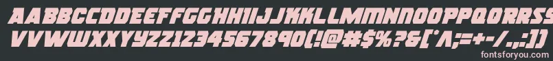 rogueheroital Font – Pink Fonts on Black Background