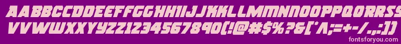 rogueheroital Font – Pink Fonts on Purple Background