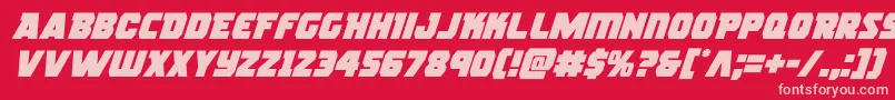 rogueheroital Font – Pink Fonts on Red Background