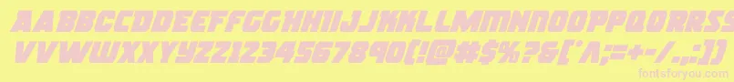rogueheroital Font – Pink Fonts on Yellow Background