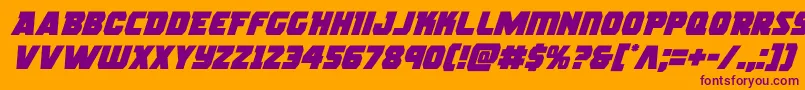 rogueheroital Font – Purple Fonts on Orange Background