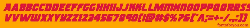 rogueheroital Font – Red Fonts on Orange Background