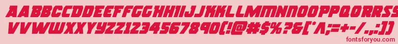 rogueheroital Font – Red Fonts on Pink Background