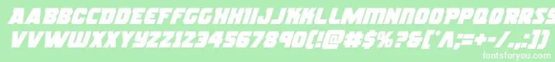 rogueheroital Font – White Fonts on Green Background