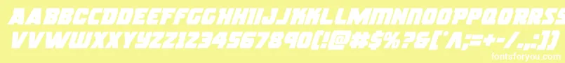 rogueheroital Font – White Fonts on Yellow Background