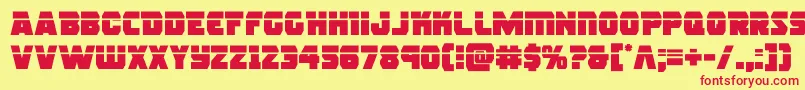 rogueherolaser Font – Red Fonts on Yellow Background