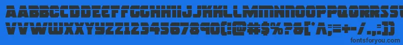 rogueherolaser Font – Black Fonts on Blue Background