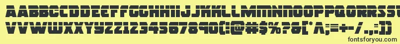 rogueherolaser Font – Black Fonts on Yellow Background