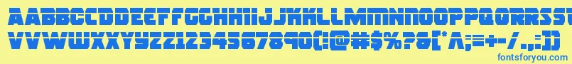 rogueherolaser Font – Blue Fonts on Yellow Background