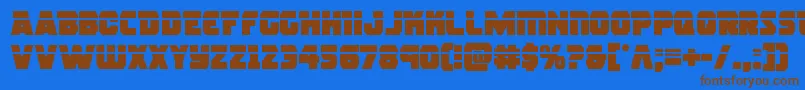 rogueherolaser Font – Brown Fonts on Blue Background