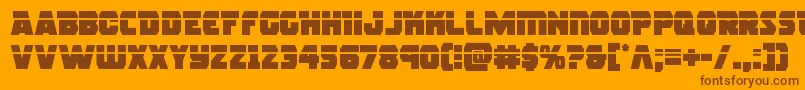 rogueherolaser Font – Brown Fonts on Orange Background